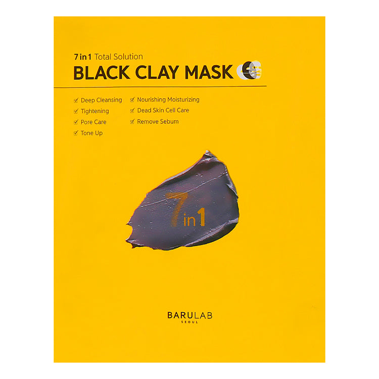 Masker van zwarte klei