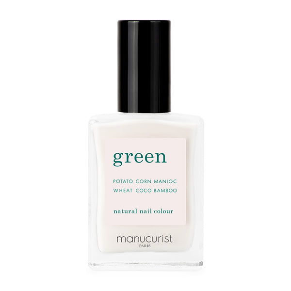 Groene nagellak - melkachtig wit