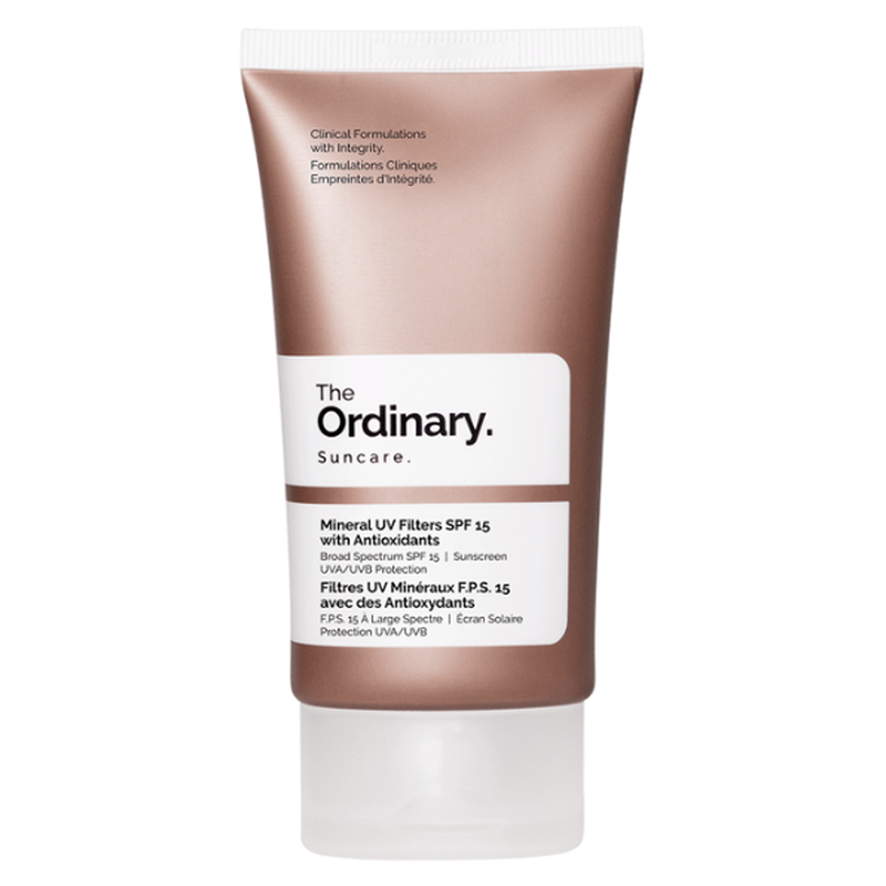 Minerale UV-filters SPF 15 met antioxidanten
