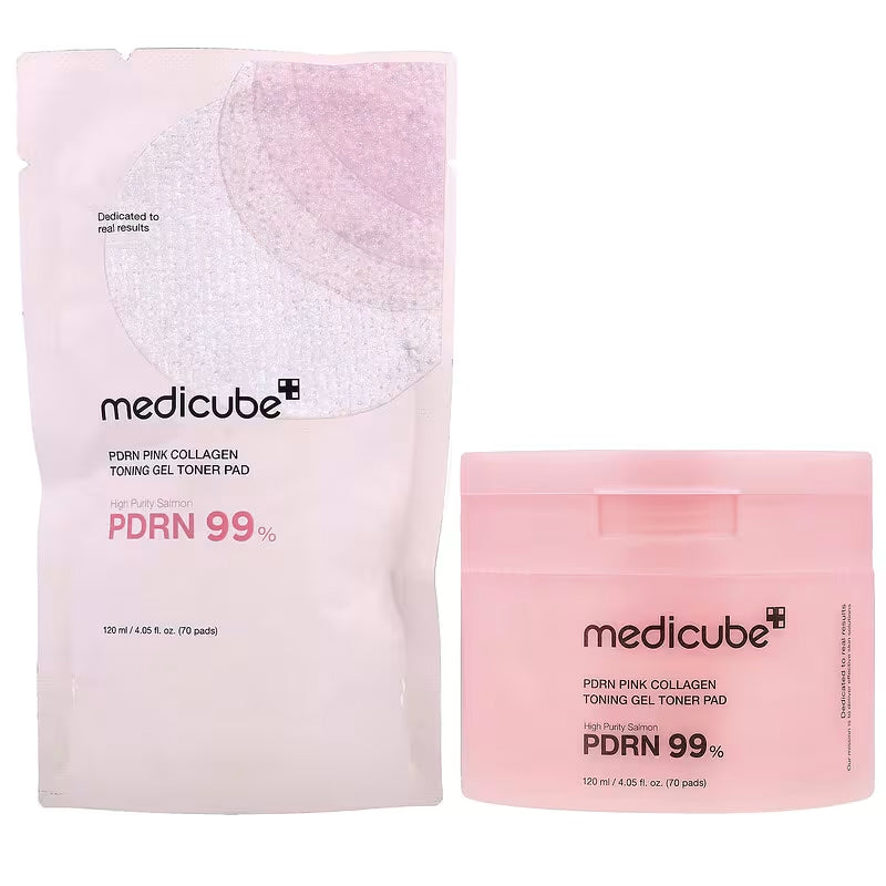 PDRN Pink Collagen Toning Gel Toner Pads